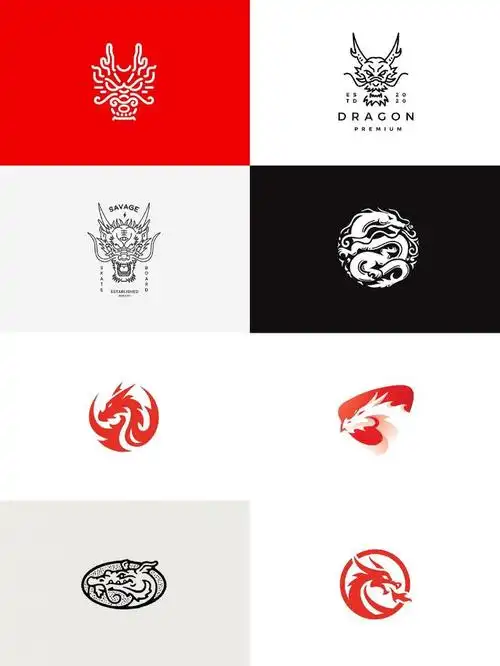 关于龙元素logo设计参考
