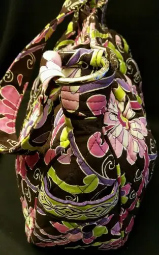 vera bradley purse/tote reversible purple punch, excellent