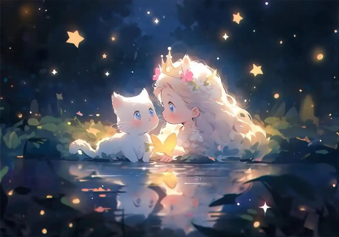 壁纸丨童话故事丨公主和她的猫咪  今天是治愈系ipad壁纸 主角:天生