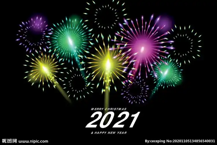 2021新年封面烟花背景图片