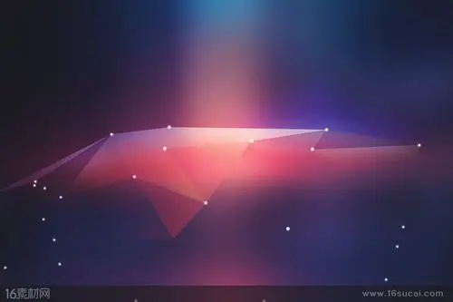 红蓝渐变低多变形复古背景高清图片