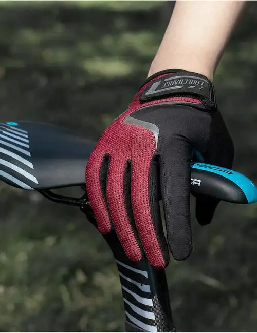 酷改骑行手套山地车公路自行车手套全指男女减震春秋冬季单车装备