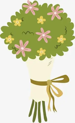 美丽女人背景图美丽的小清新情人节花束免费下载_高清png图片-90设计