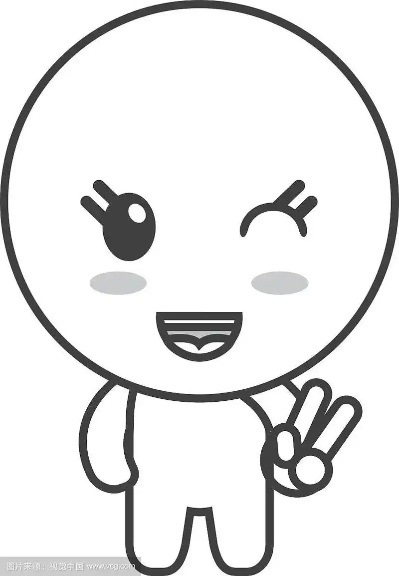 可爱的娃娃开心的表情图标