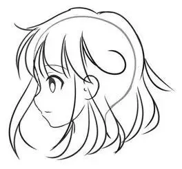 女生侧脸简笔画短发女生侧脸简笔画