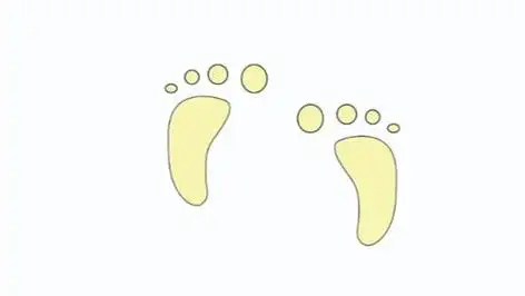 幼儿园区角脚丫简笔画