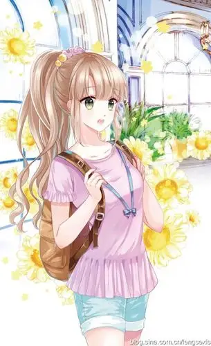 女生长发休闲风格动漫头像,不要可爱