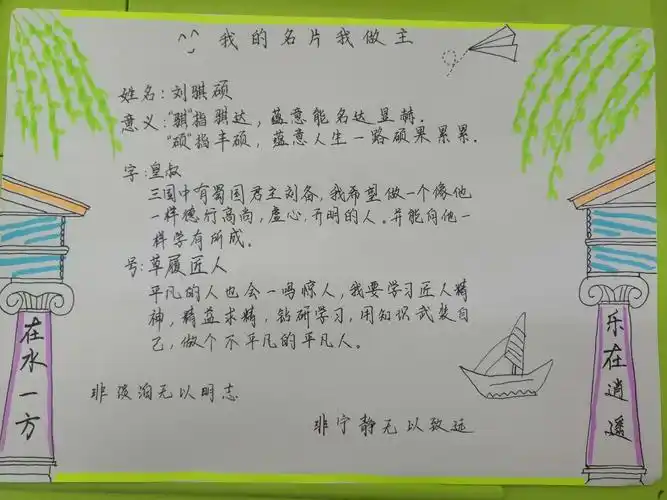 我的名片我做主——用语文的方式介绍自己