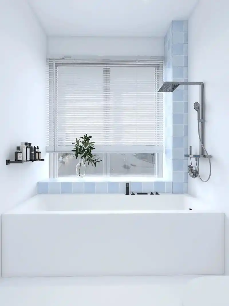 04云端梦境|微水泥极简北欧白小户型浴室.褪去暑热 捕捉凉爽 - 抖音