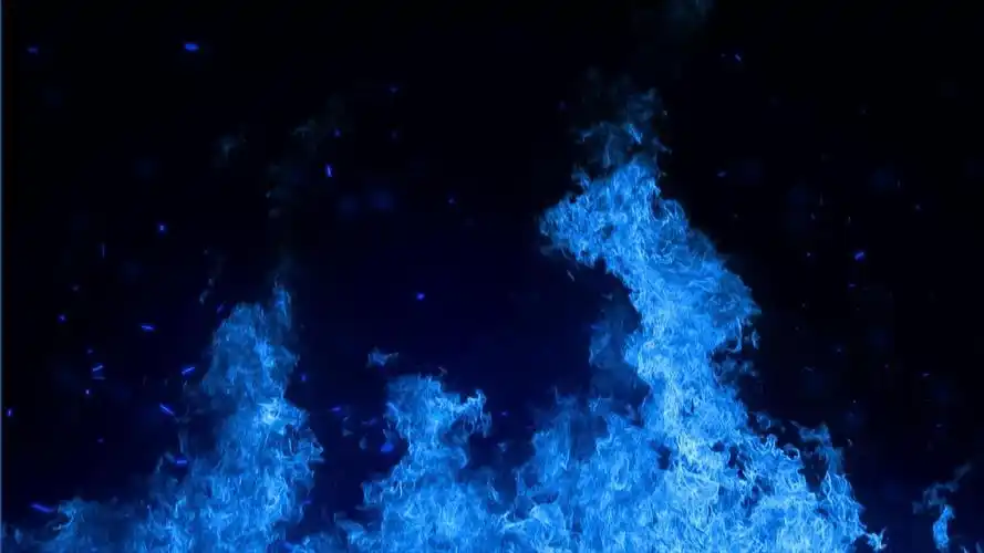 4k蓝色火焰舞台循环动态背景视频火背景