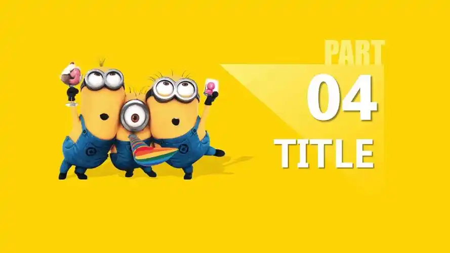 卡通ppt-小黄人主题