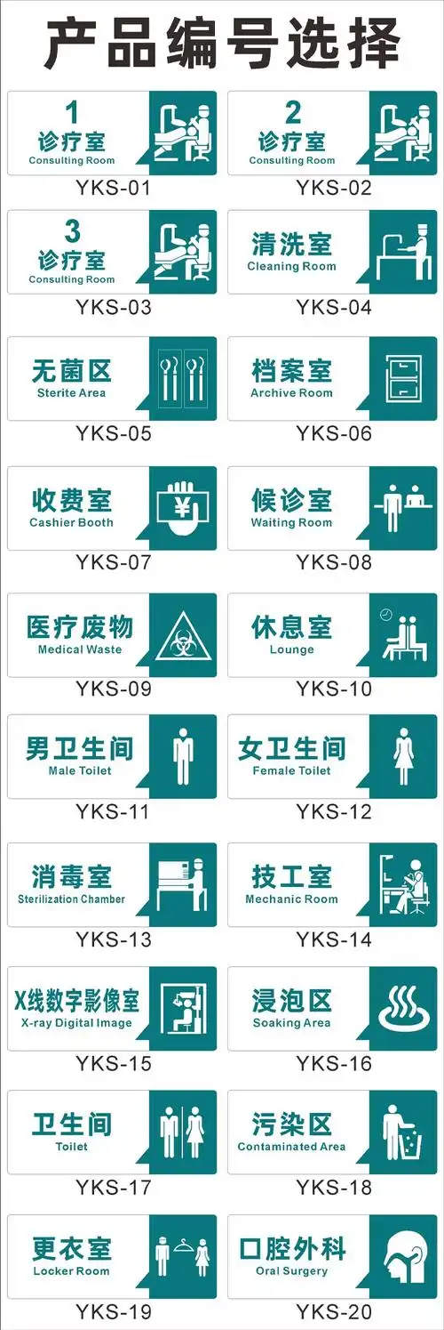 颖芒亚克力口腔医院科室牌牙科诊所门诊门牌提示牌诊疗室清洗室消毒室
