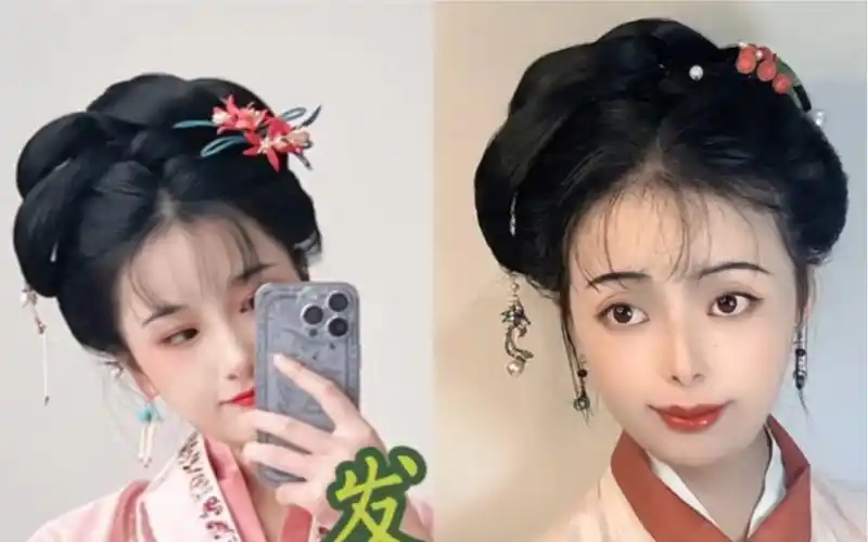 汉服发型教程|温柔又雅致的大小姐可明可宋