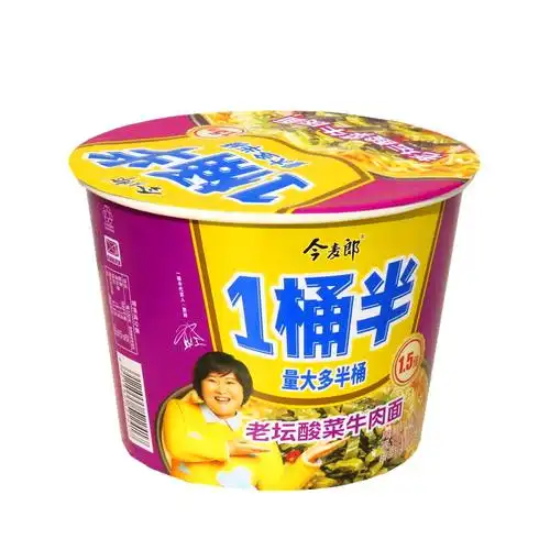 今麦郎一桶半老坛酸菜牛肉方便面165g