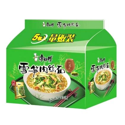 康师傅鲜脆雪笋炒肉丝面126g*5