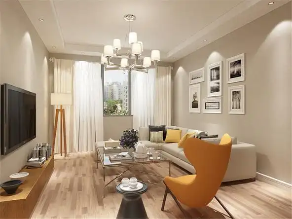 颜色形成呼应,主卧室采用和客厅相反色系的乳胶漆与床体的各种布艺相