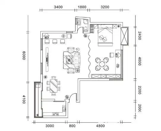 客厅空间设计平面图片