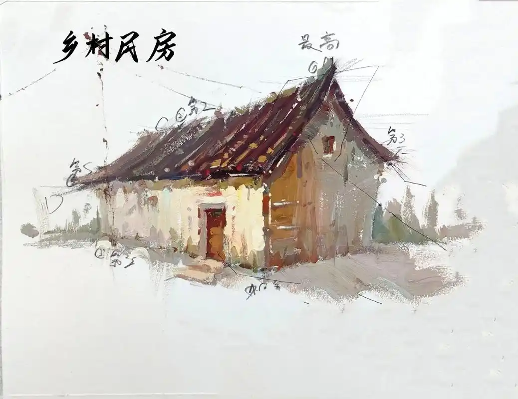 色彩风景单体民房(内有超详细分析)#色彩风景 #色彩风景单体 - 抖音