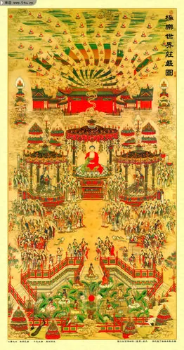 极乐世界庄严图-高清图片-百图汇设计素材