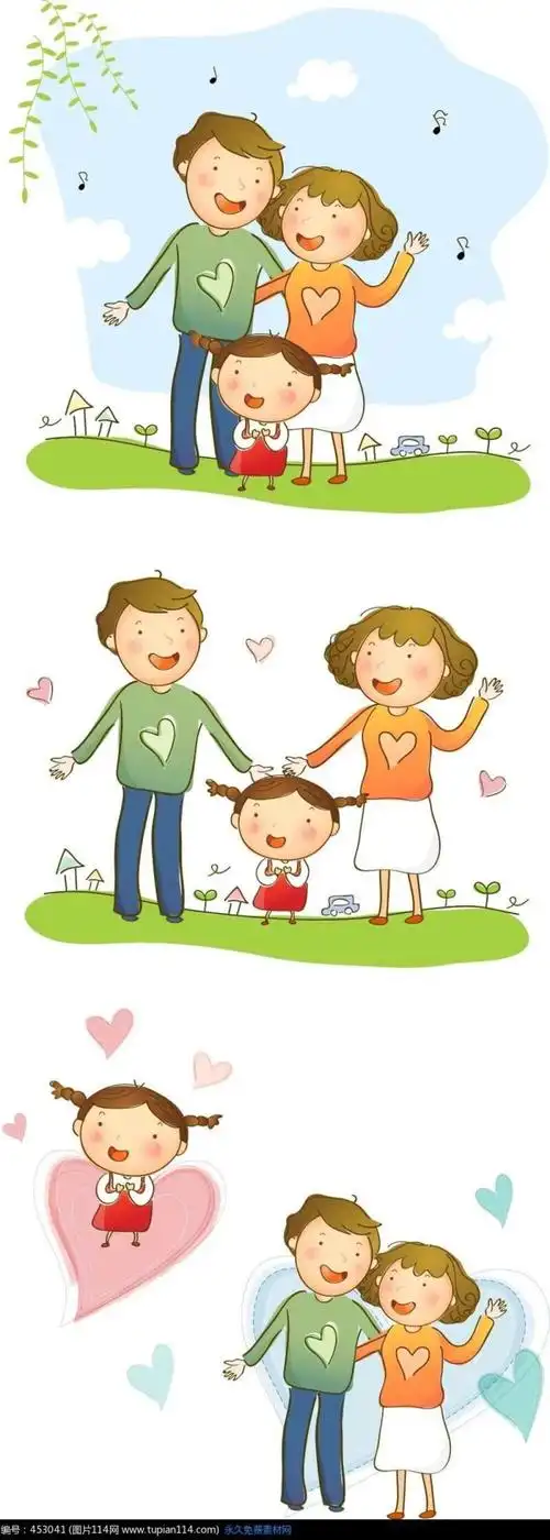 三口之家糯米纸打印图