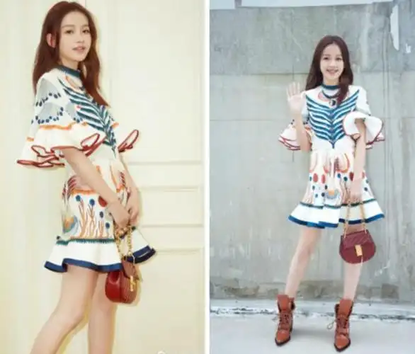 唐嫣再次撞衫孙怡刘雯特意搭配了黑夹克却还是输在了p图上