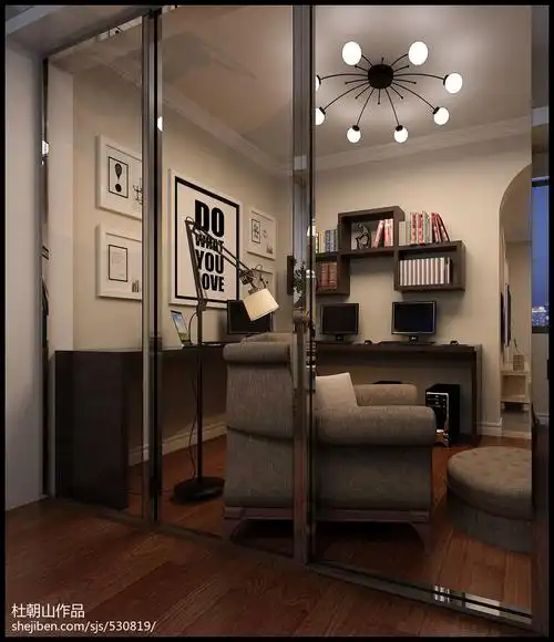 2018面积72平混搭二居书房装修欣赏图片大全功能区潮流混搭功能区设计