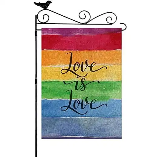 yishow love is love is love is love *骄傲女*彩虹旗帜花园旗双面