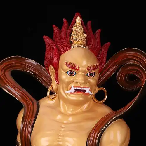 面然大士爷佛像铜28寸鬼王神像焦面焰口鬼王王羽林大神普渡公摆件