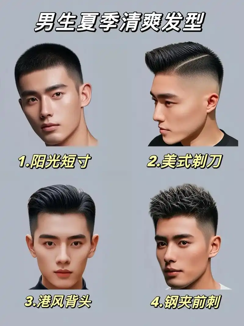 男生们,这几款清爽短发,犹如夏日里的一缕清风,简约而不失时尚.