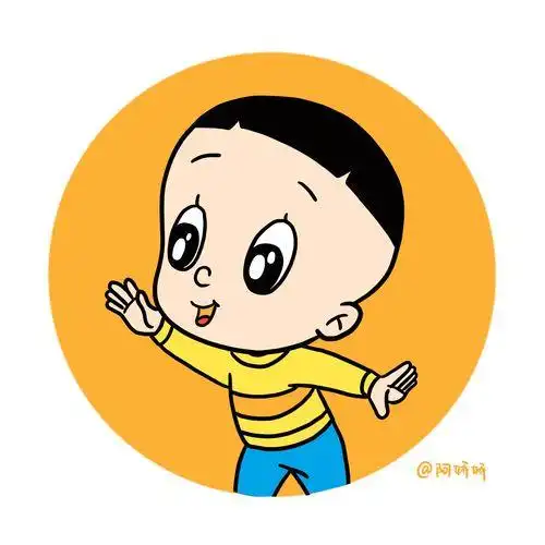 大头儿子和棉花糖简笔画