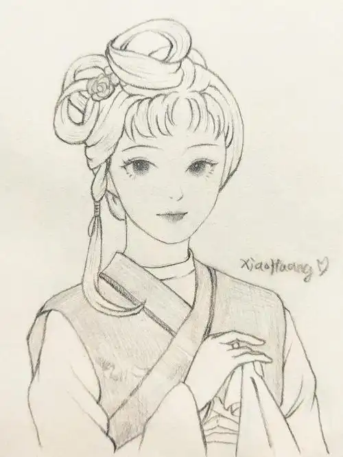 线稿  #少女线稿  #古风线稿人像  #古风手绘  #画画的日常  #日常