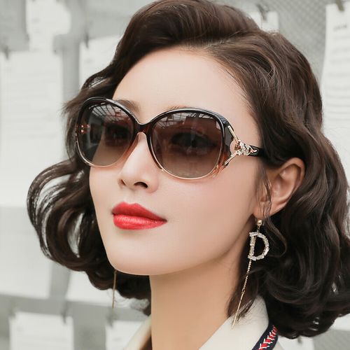 路新款防晒紫外线太阳镜圆脸大脸显瘦开车专用墨镜女士时尚偏光眼镜
