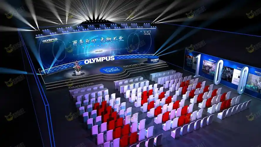 发布会舞台区活动舞台舞美3d效果图