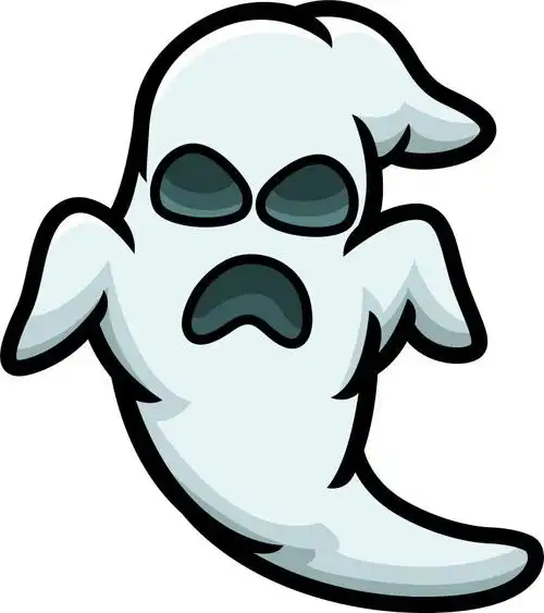 万圣节的幽灵矢量插图