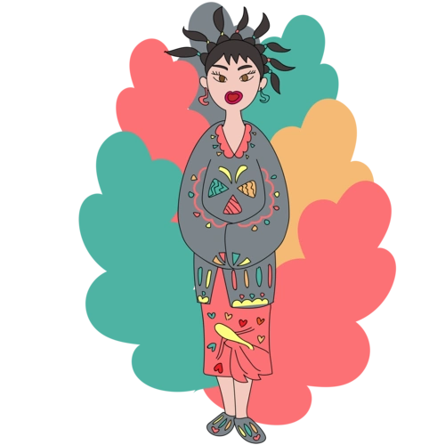 愚人节搞怪星人脏辫女孩古代