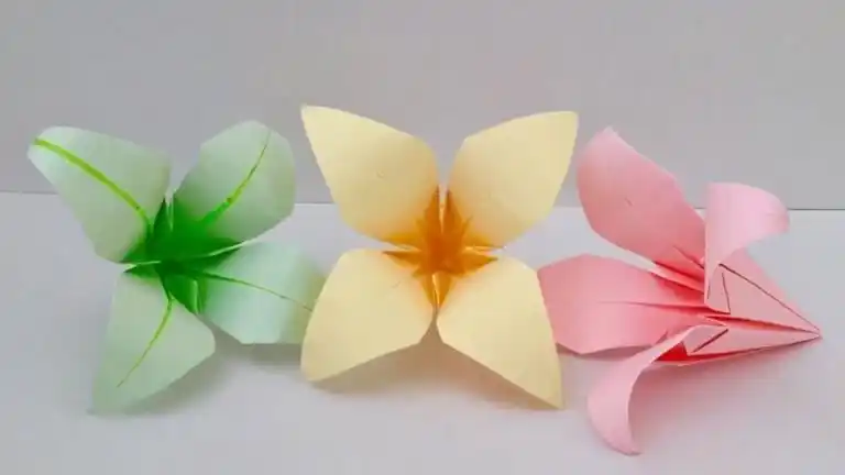 幼儿折纸百合花教程教程 手工折纸大全-蒲城教育文学网