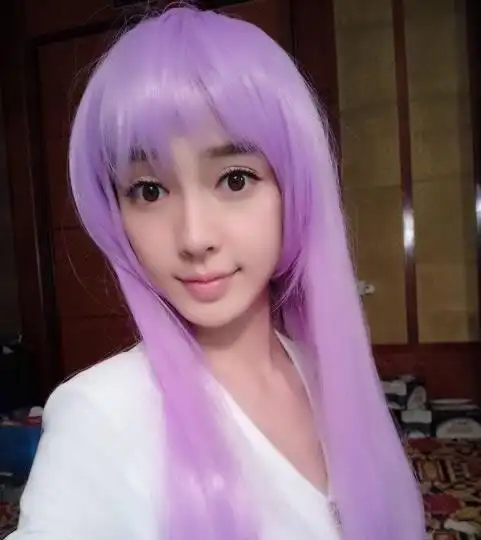 angelababycos自拍 金克斯紫色长发图片