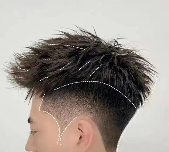 立体前刺男士钢夹烫