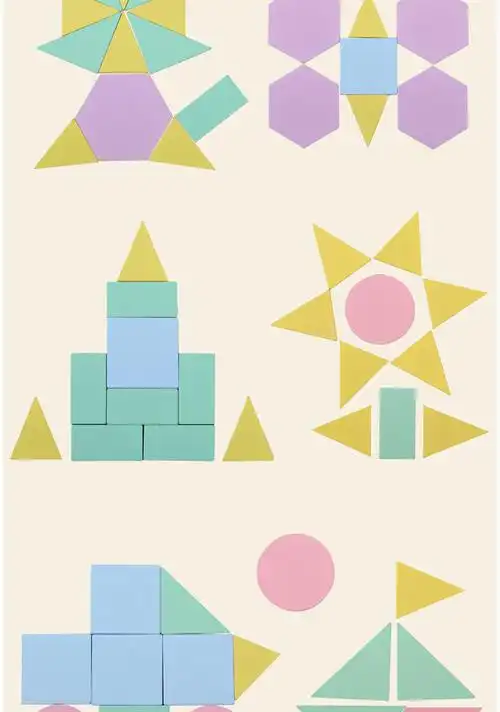 多功能几何形状七巧板儿童启蒙早教益智玩具木质创意拼图3-6岁