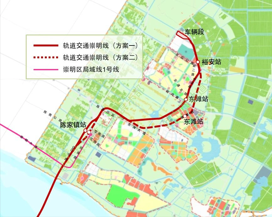 上海轨道交通崇明线一期,二期建设时间不同,通车时间很可能相同