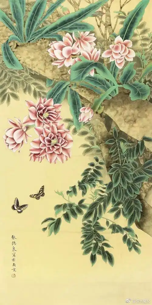 工笔蝴蝶画作欣赏