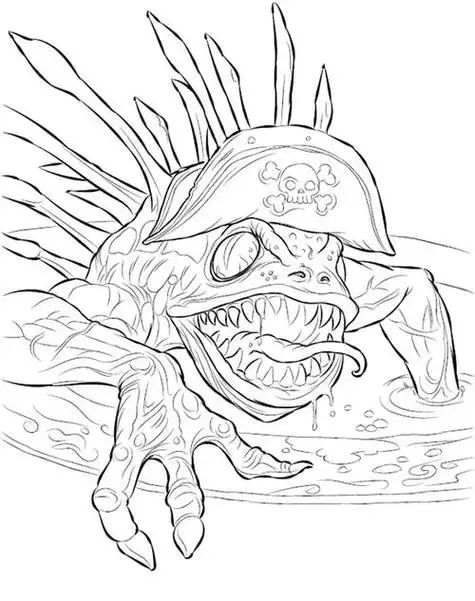 鱼人岛外形简笔画