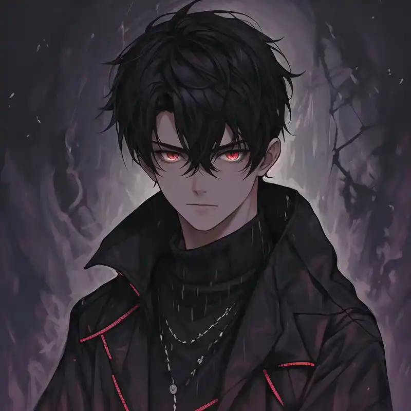 97 暗黑系动漫男生头像 94 探索黑暗与神秘的交织,这些黑色动漫