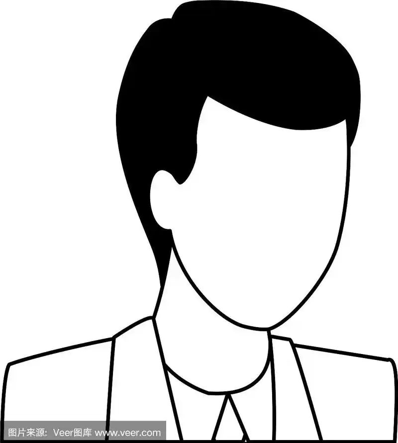 男子肖像无脸黑白