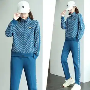 印花秋运动衫套装女