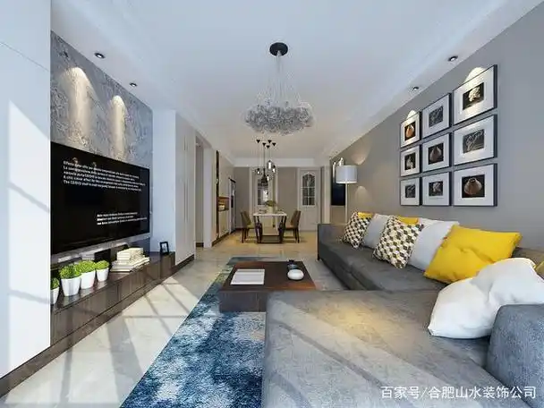 现代风格三室两厅装修效果图-合肥巴黎都市房屋装修案例