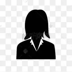 头像商务短发女生剪影神秘人