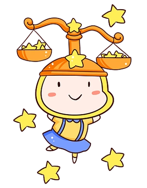 星座卡通插画合集水瓶座紫色手绘十二星座天秤座手机海报psd星座插画