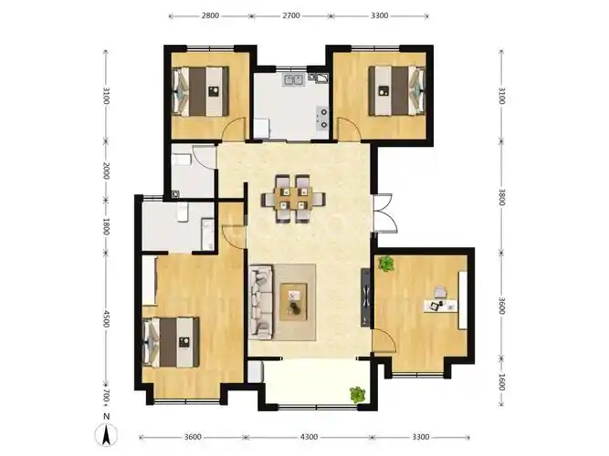 红星紫御华府户型图(链家网)