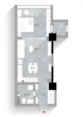 奇葩的长条形户型,三口之家却只有一个主卧?_手机搜狐网